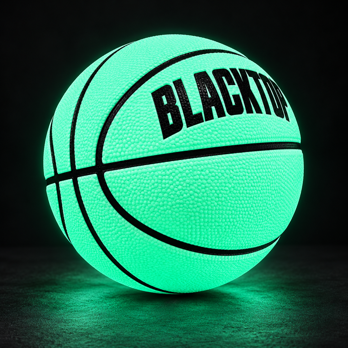 Leuchtender Basketball – Körbe nach Einbruch der Dunkelheit